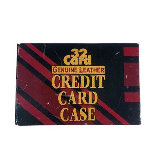 SEALED!!!!! 32 Card Genuine Leather Brown Credit Card Case Brand New - Picture 1 of 3